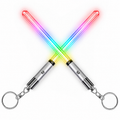 Mini Lightsaber Keychain Light Up LED Glowing Saber with 8 Color Modes